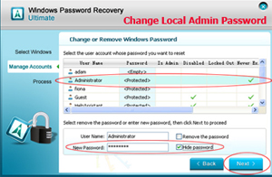 change local administrator password