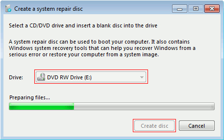 Reset Windows 7 password with system repair disc