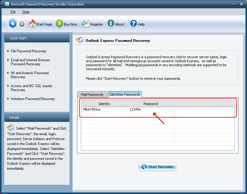 outlook 2010 password recovery tool